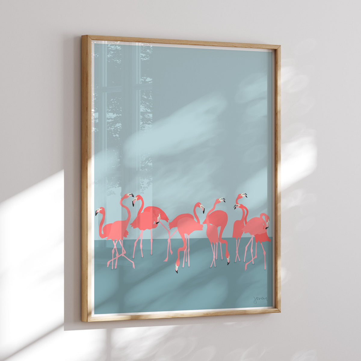 Flamboyance of Flamingos Signed Art Print - 230309