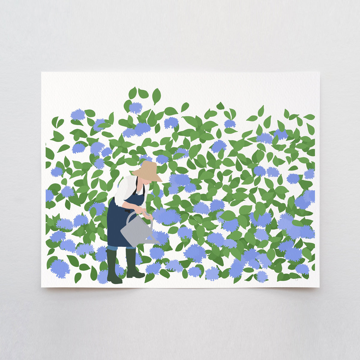 Hydrangea Garden Signed Art Print - 230827