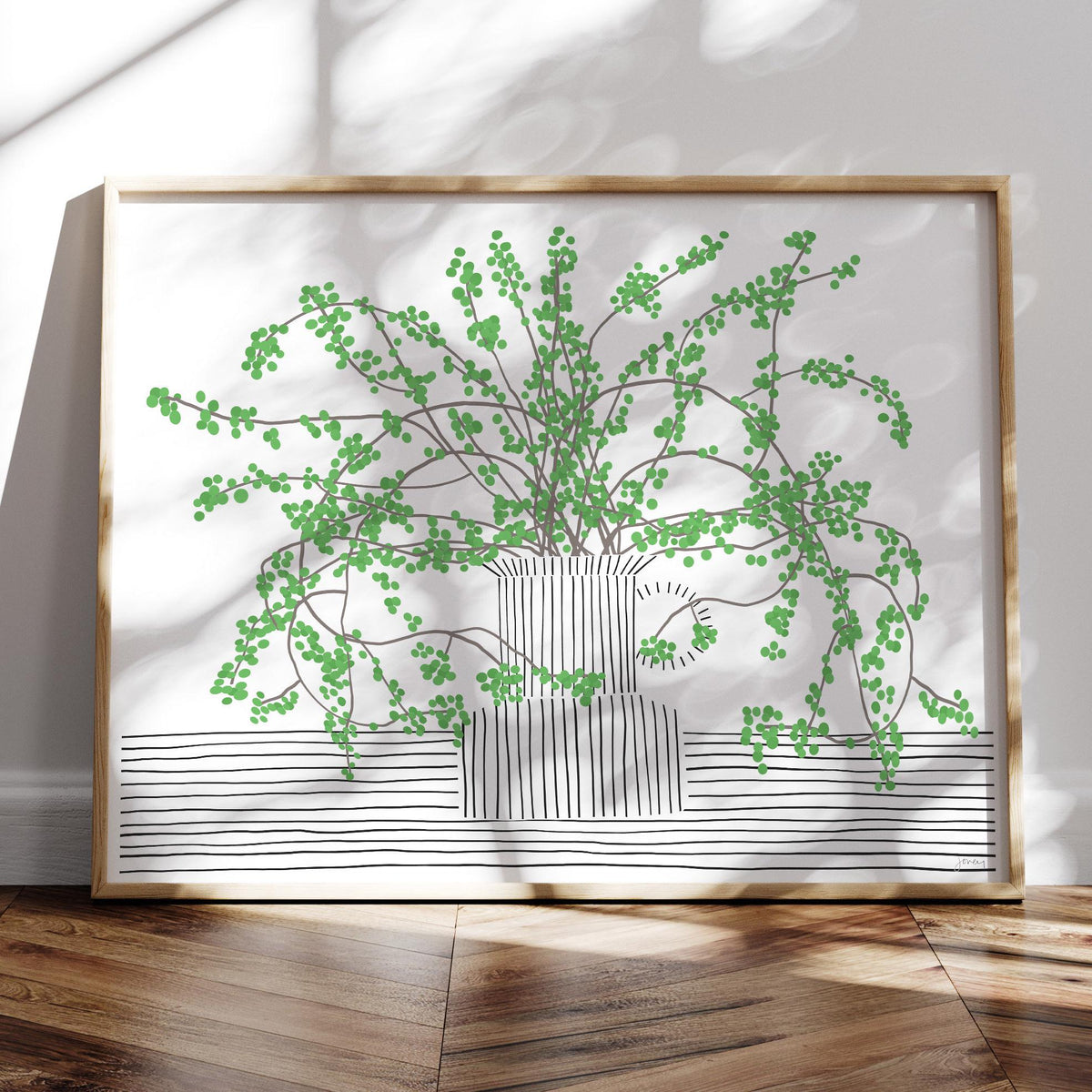 Still Life with Green Berries Signed Art Print - 200809