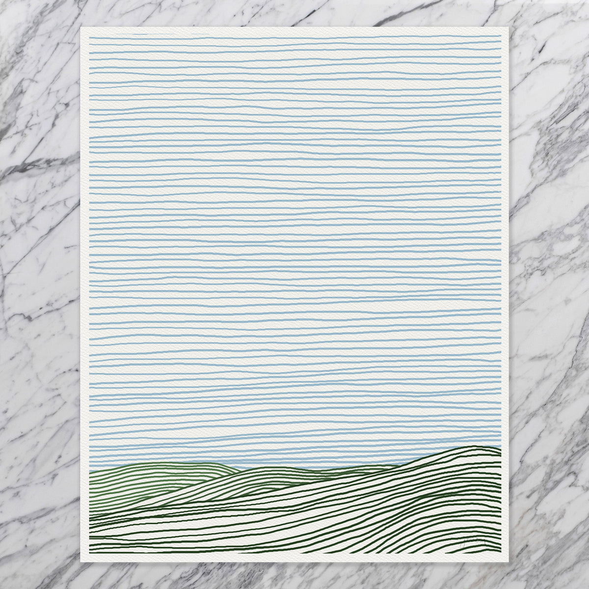 Striped Hills Signed Art Print - 120924