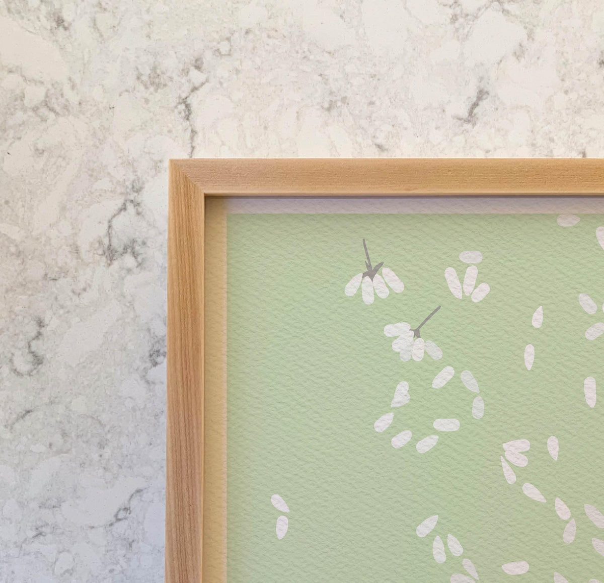 Cherry Blossoms and Blue Birds Signed Art Print - 150423