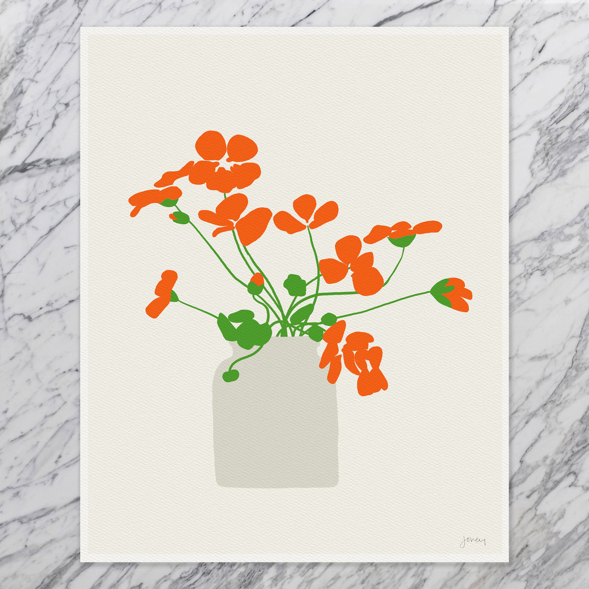 Nasturtiums Signed Art Print - 120926