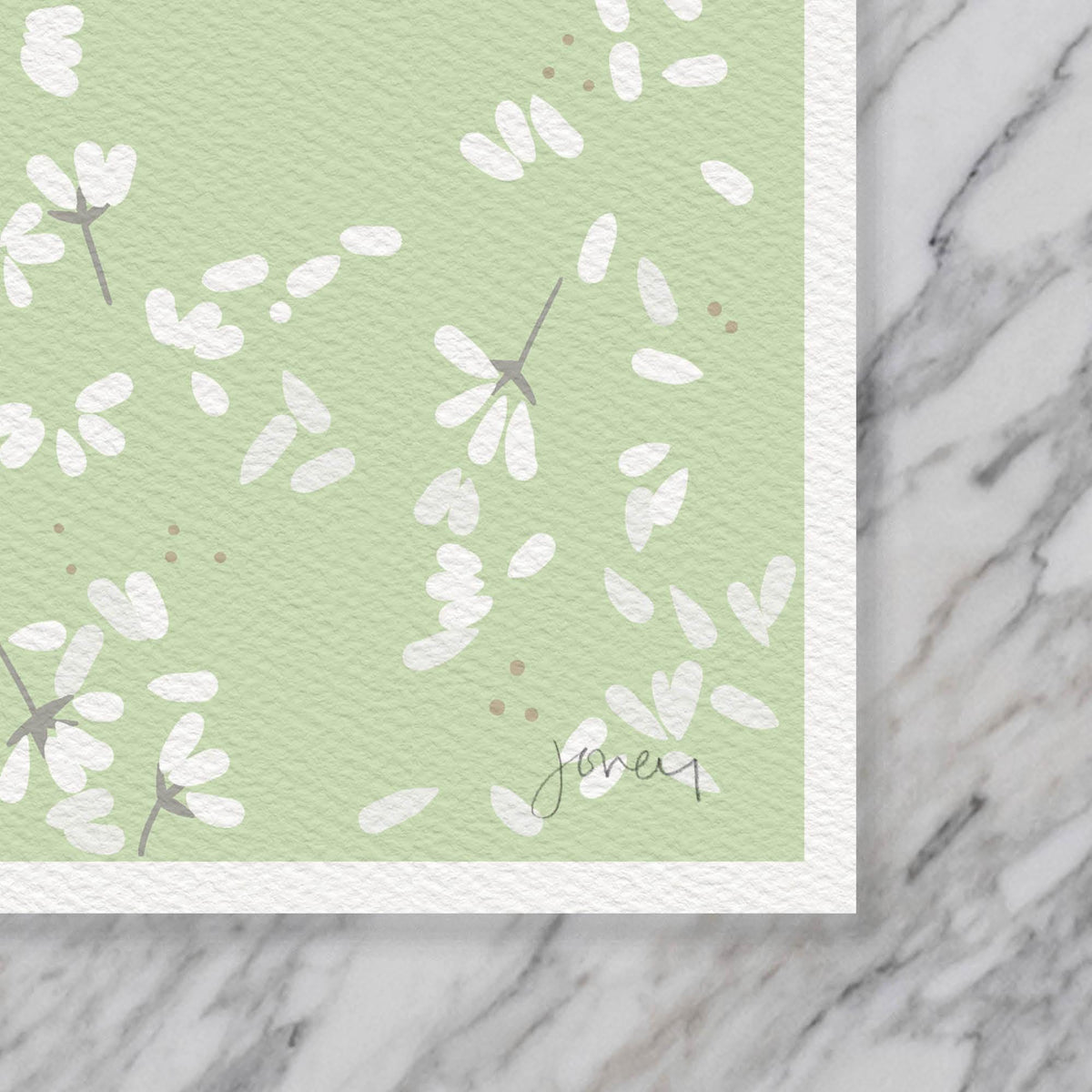 Cherry Blossoms and Blue Birds Signed Art Print - 150423