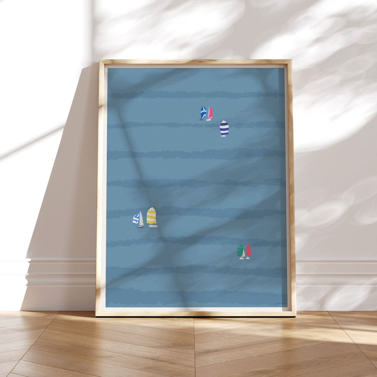 Sailing Spinnakers Signed Art Print - 120710