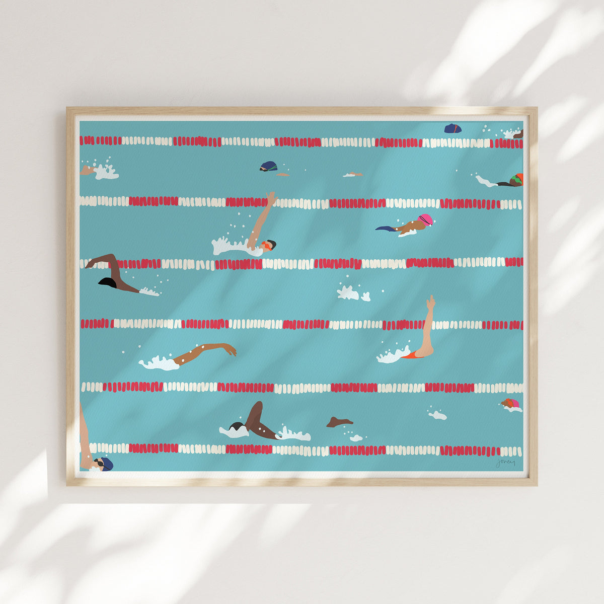 Swim Practice Signed Art Print - 160505