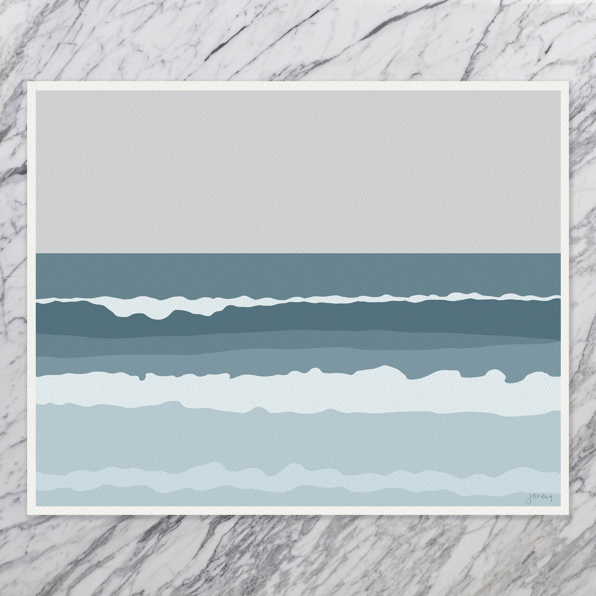 Waves Crashing Signed Art Print - 130725L