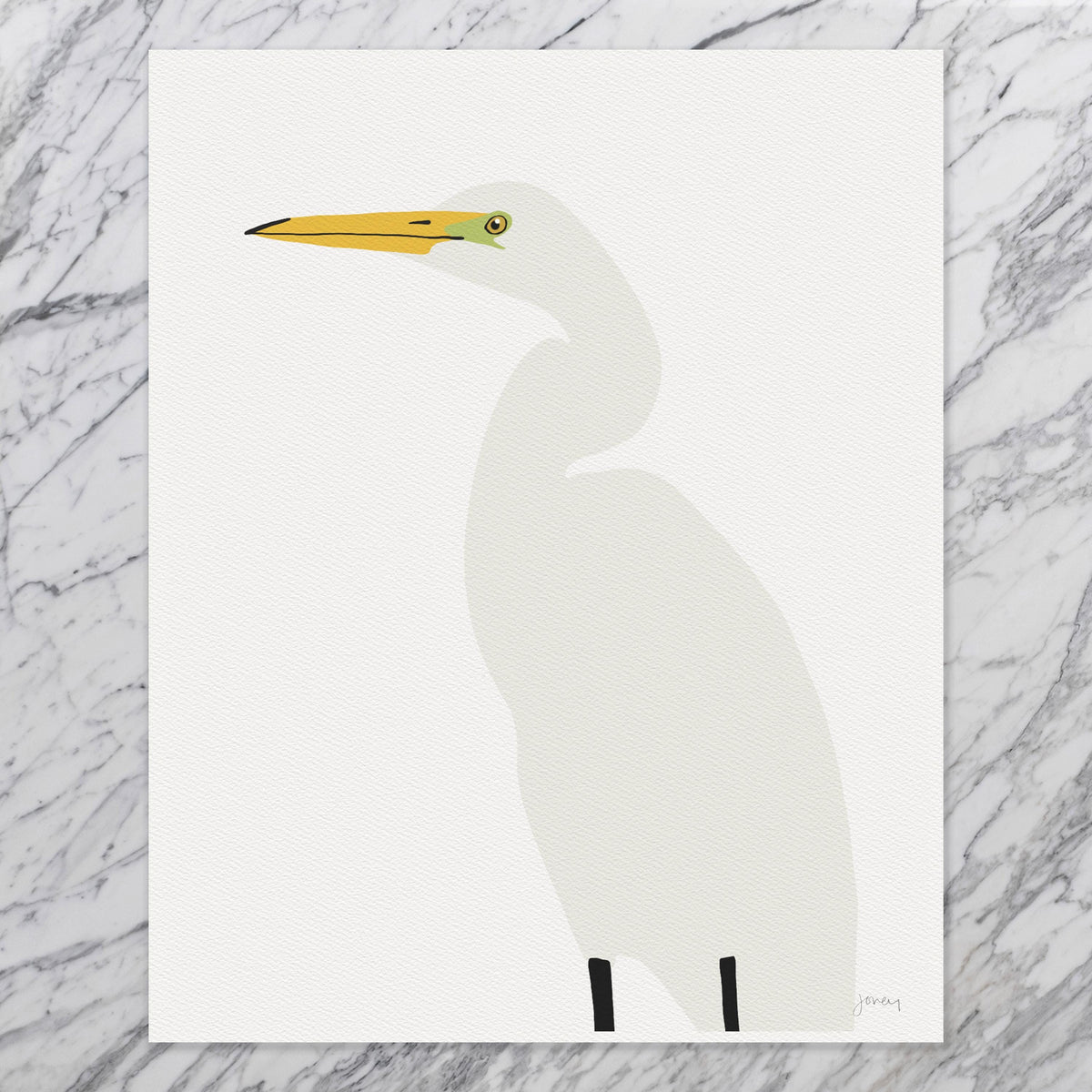 Egret Signed Art Print - 250123