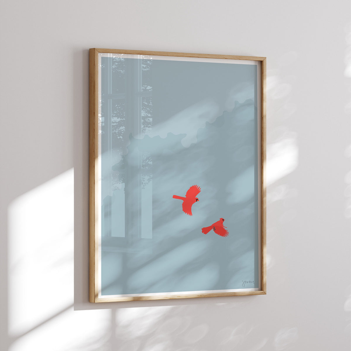 Flying Cardinals Signed Art Print - 231202
