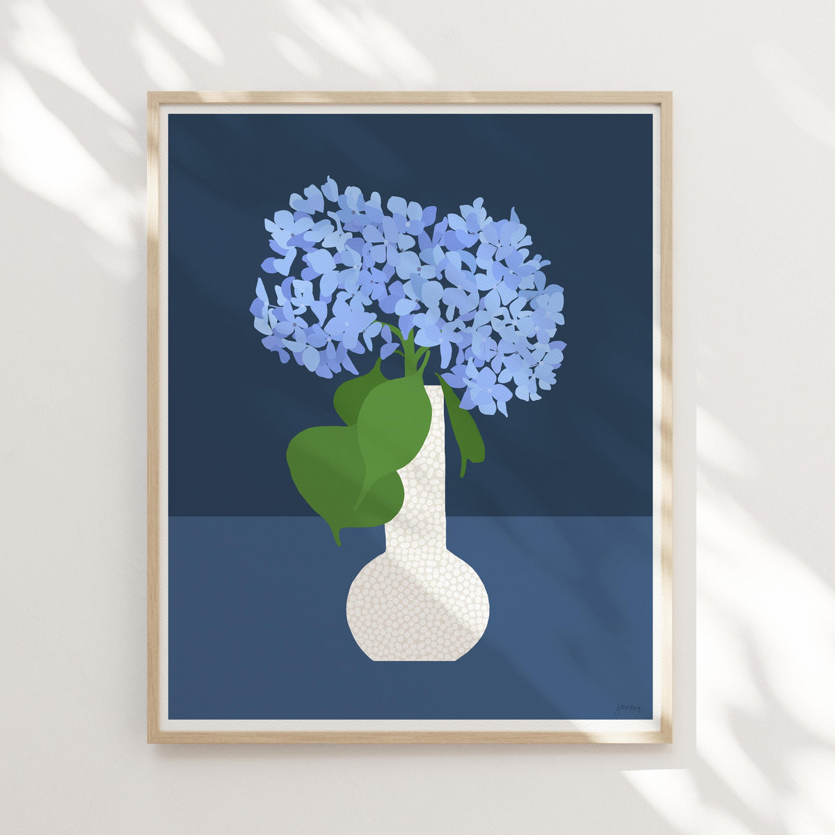 Hydrangea Still Life Signed Art Print - 240818