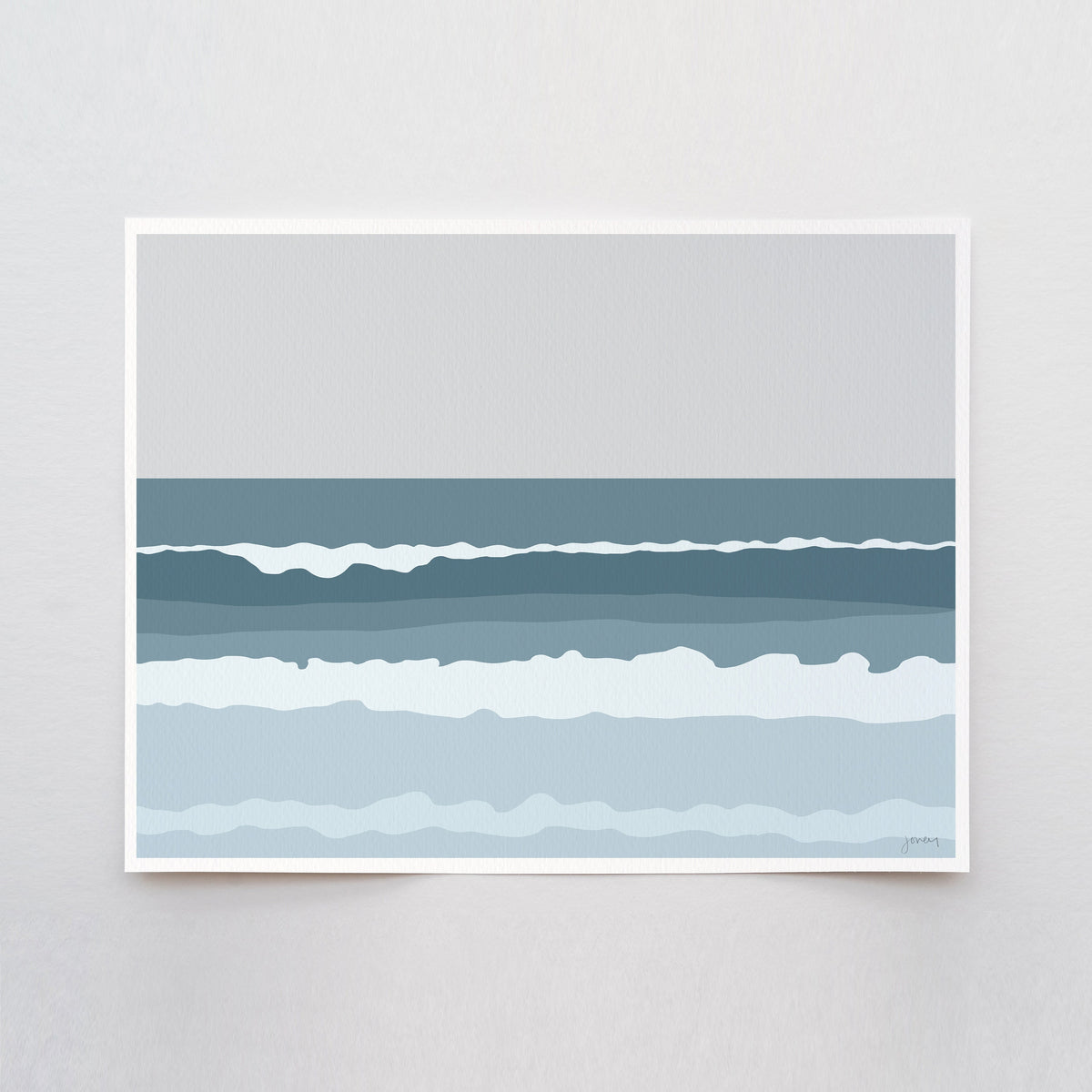 Waves Crashing Signed Art Print - 130725L