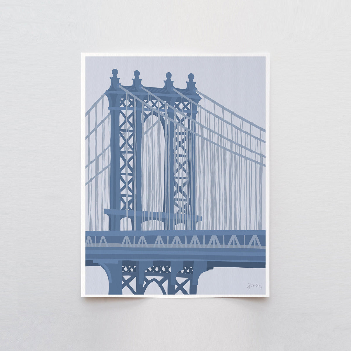 Manhattan Bridge Signed Art Print - 240324