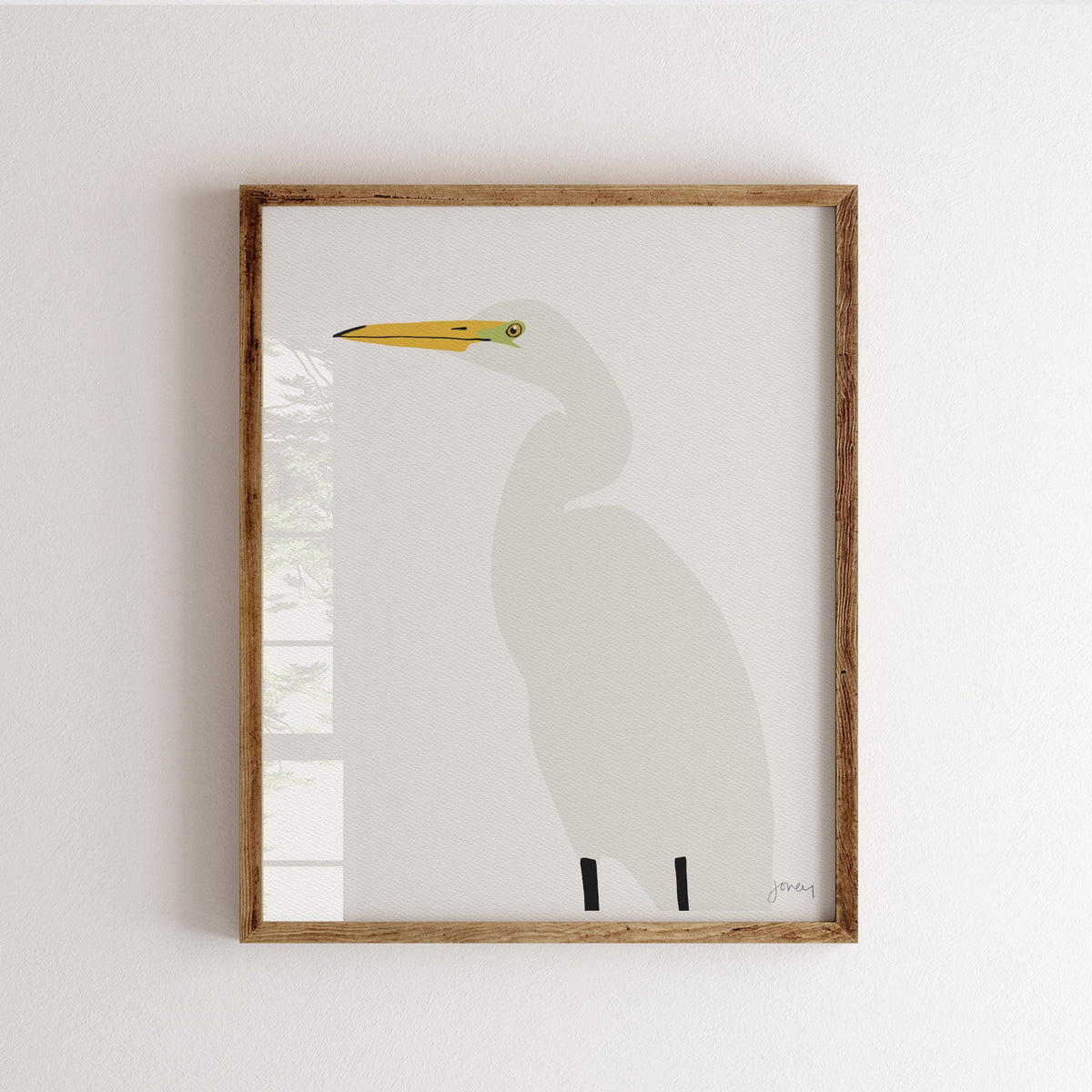 Egret Signed Art Print - 250123