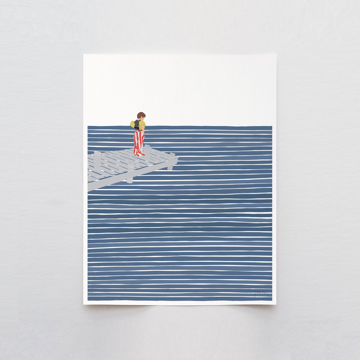 Swimming Dock Signed Art Print - 221011
