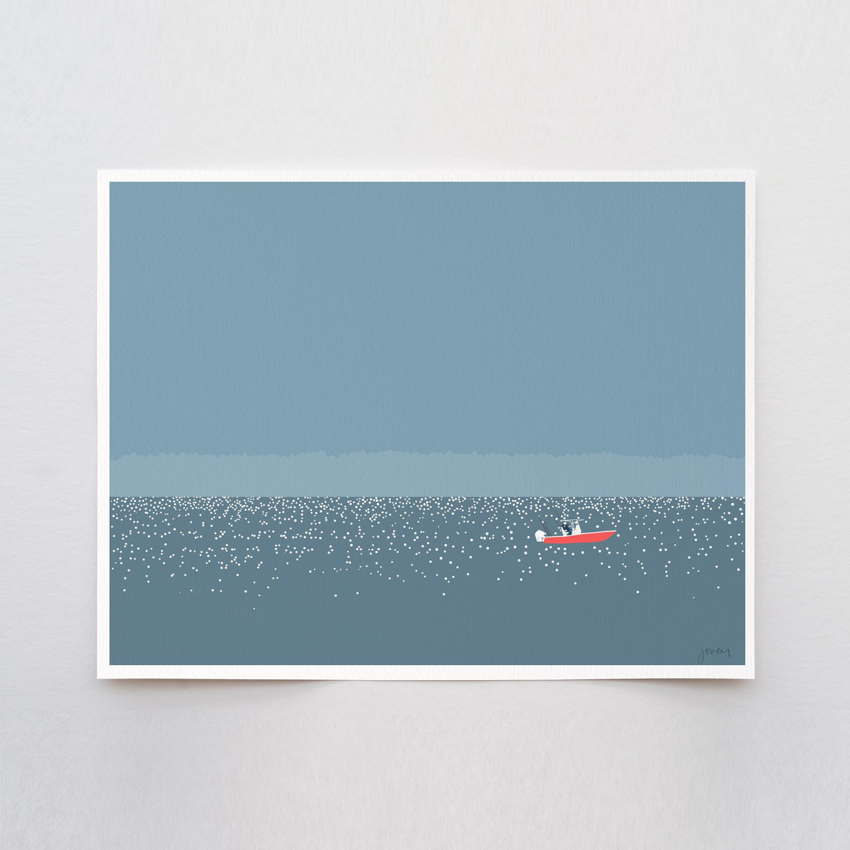 Fishing Boat Signed Art Print - 250119