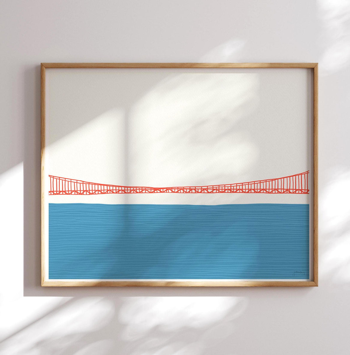 Golden Gate Bridge Span Signed Art Print - 150324