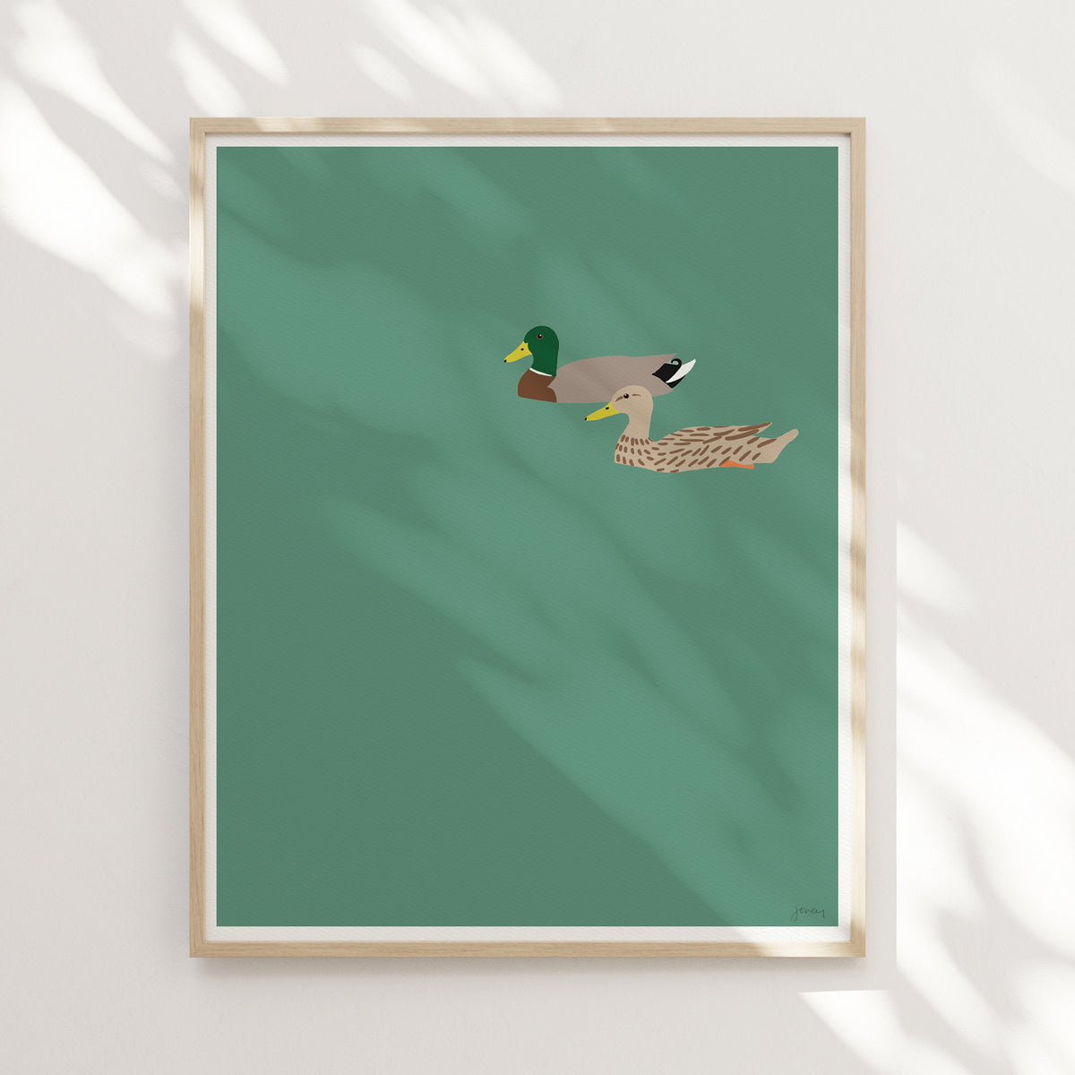 Pair of Mallards Signed Art Print - 160109