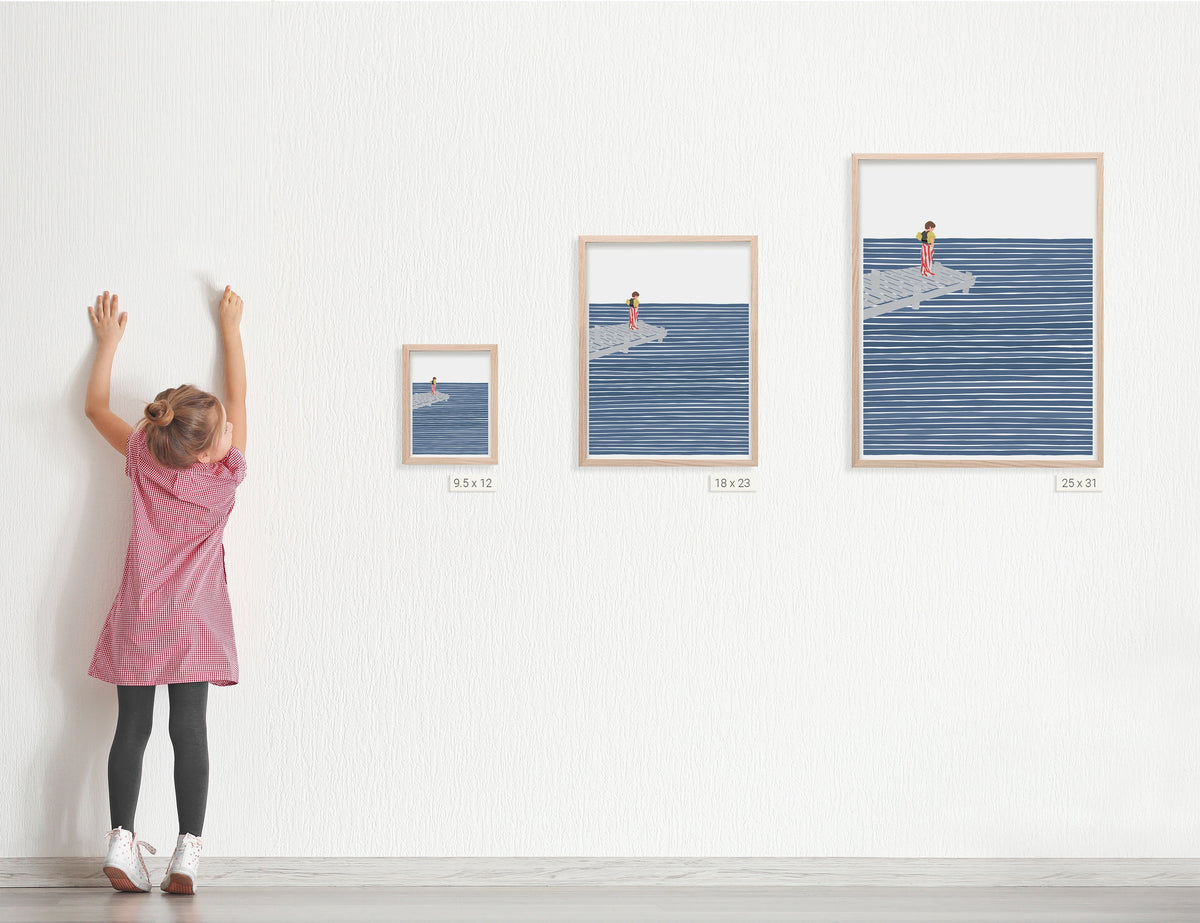 Swimming Dock Signed Art Print - 221011