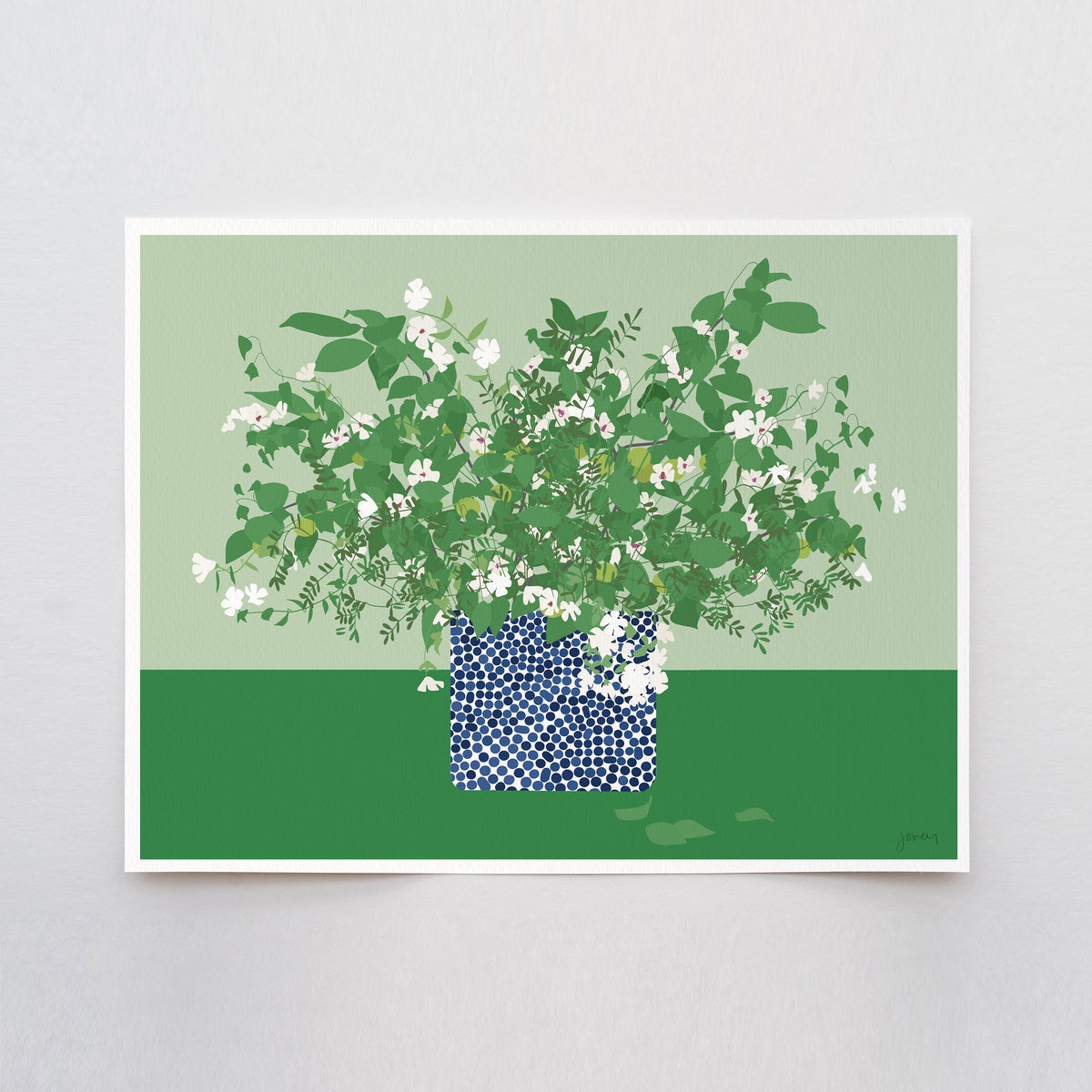 Japanese Snowbell Still Life Signed Art Print - 200705