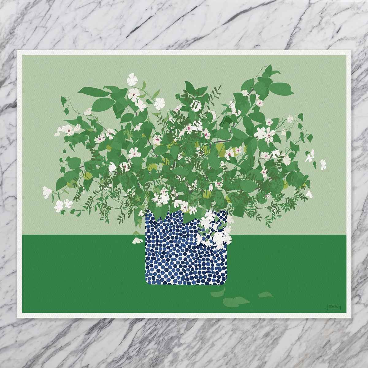Japanese Snowbell Still Life Signed Art Print - 200705