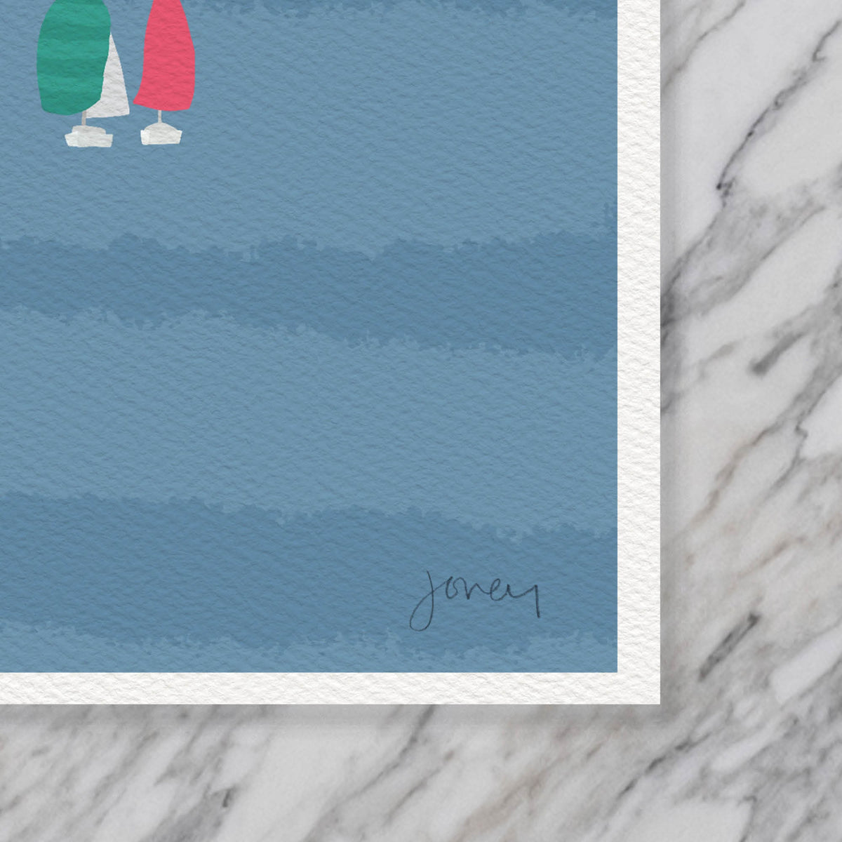 Sailing Spinnakers Signed Art Print - 120710