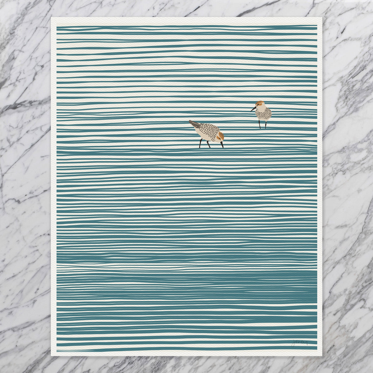 Sandpipers Signed Art Print - 141105