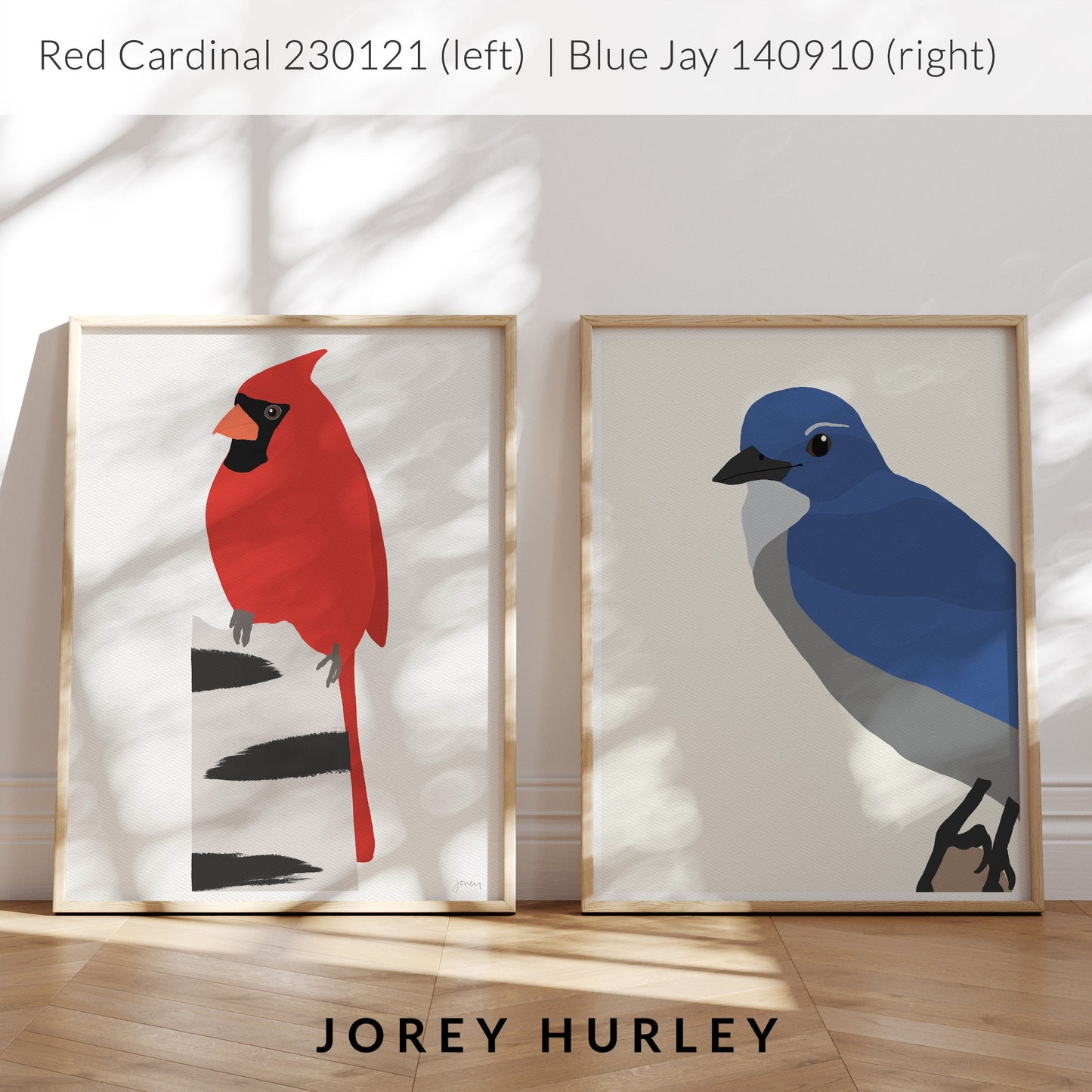 Cardinal in Birch Art Print - Unframed or Framed - 230121