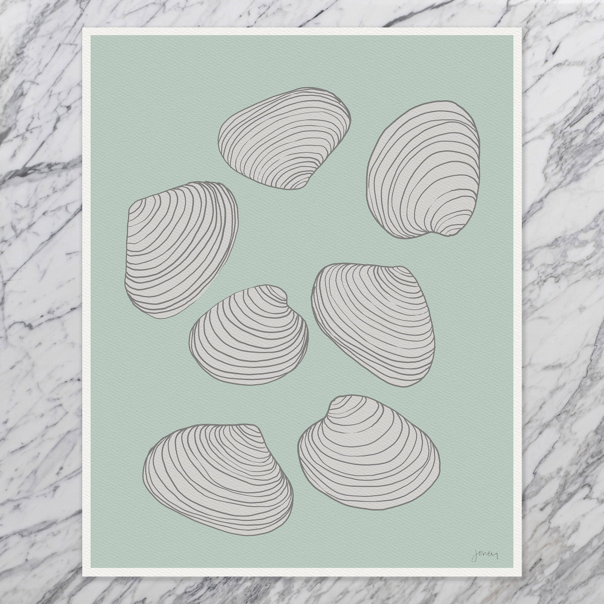 Clam Shells Signed Art Print - 130808