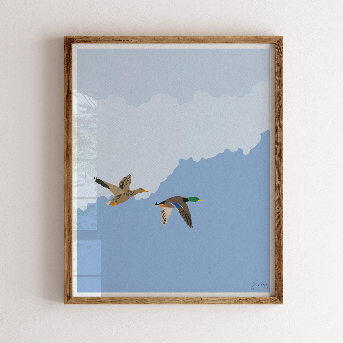 Pair of Mallards Signed Art Print - 231119