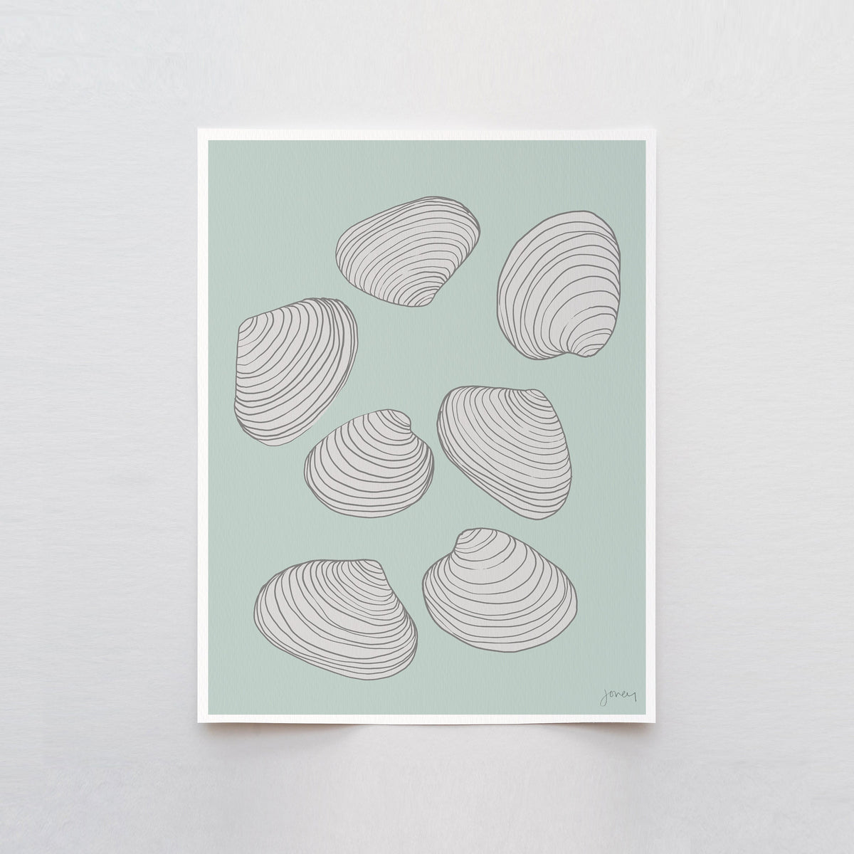 Clam Shells Signed Art Print - 130808