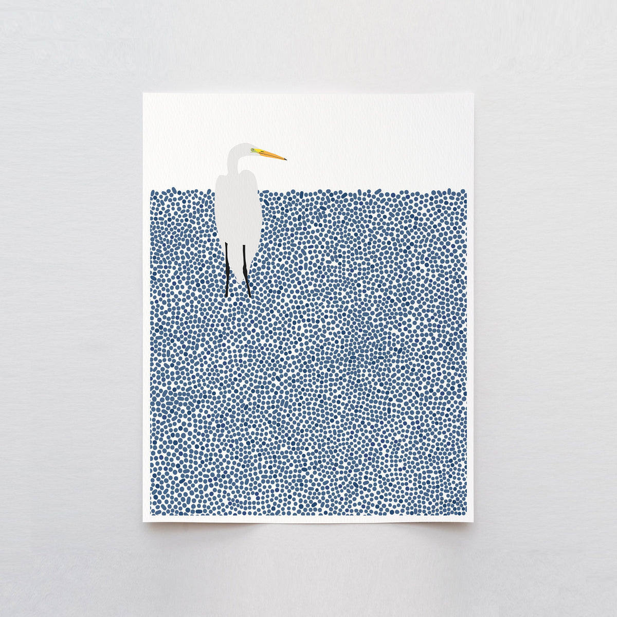 Wading Egret Signed Art Print - 231112