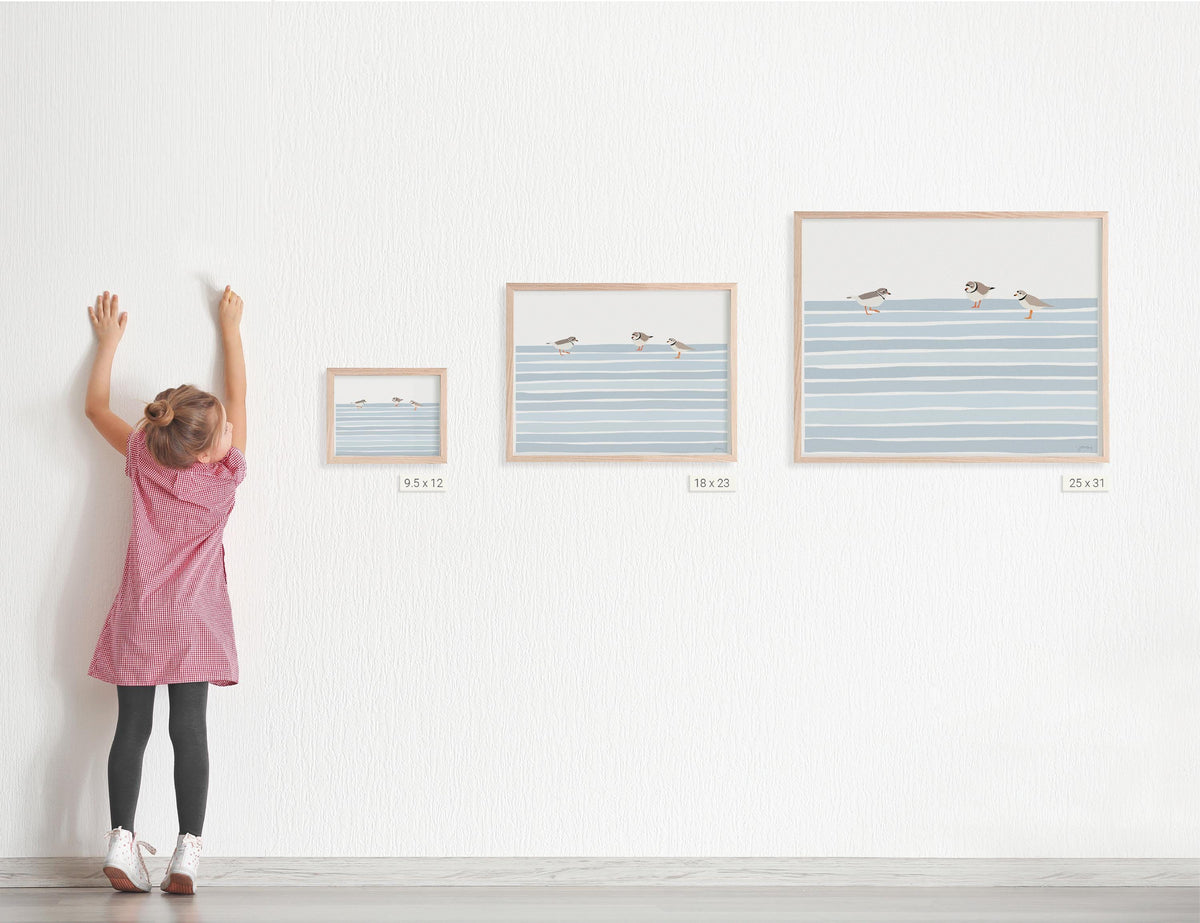 Piping Plovers Signed Art Print - 250608