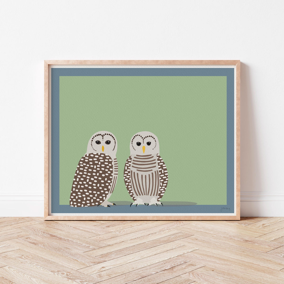 Barred Owl Pair Signed Art Print