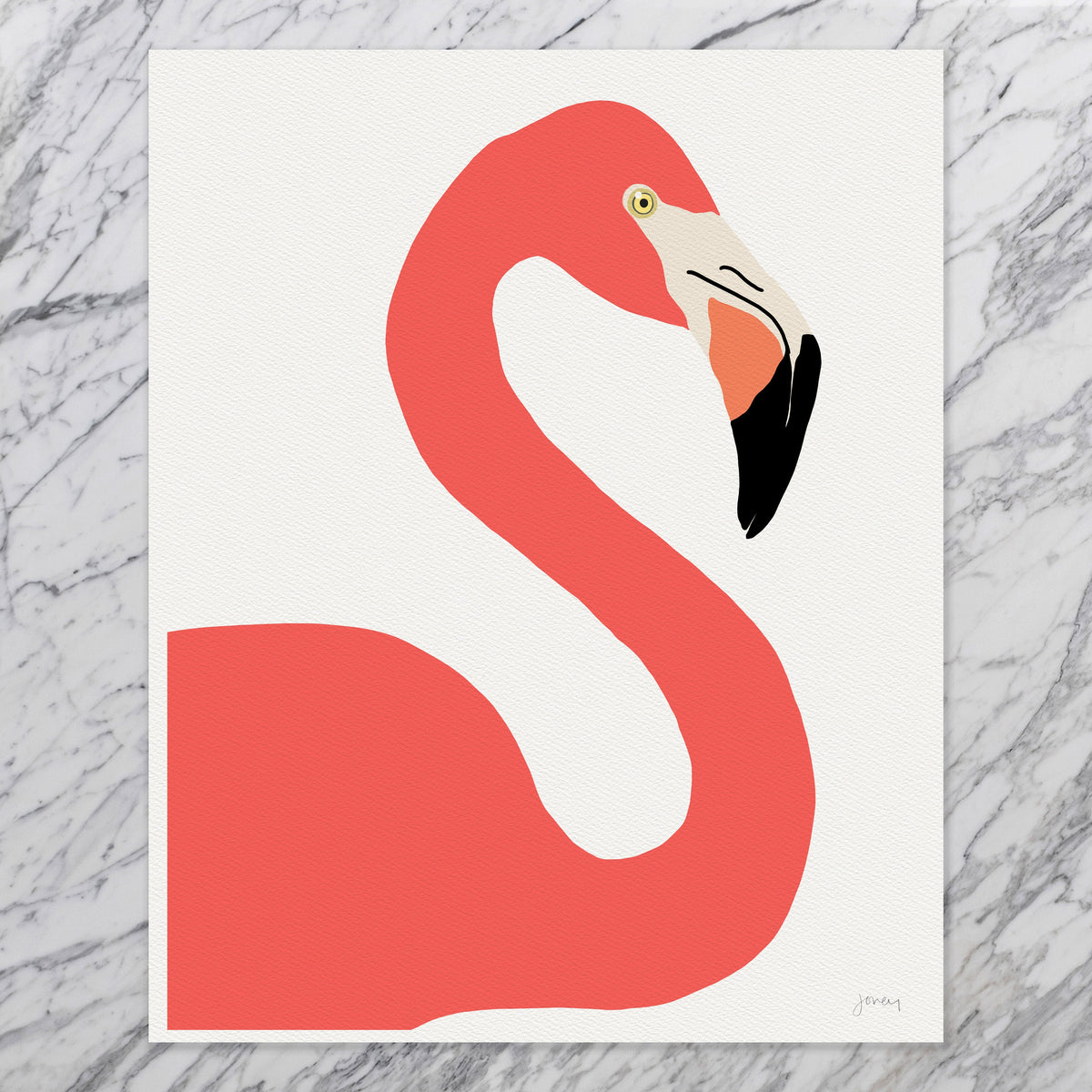Flamingo Neck Signed Art Print - 120319