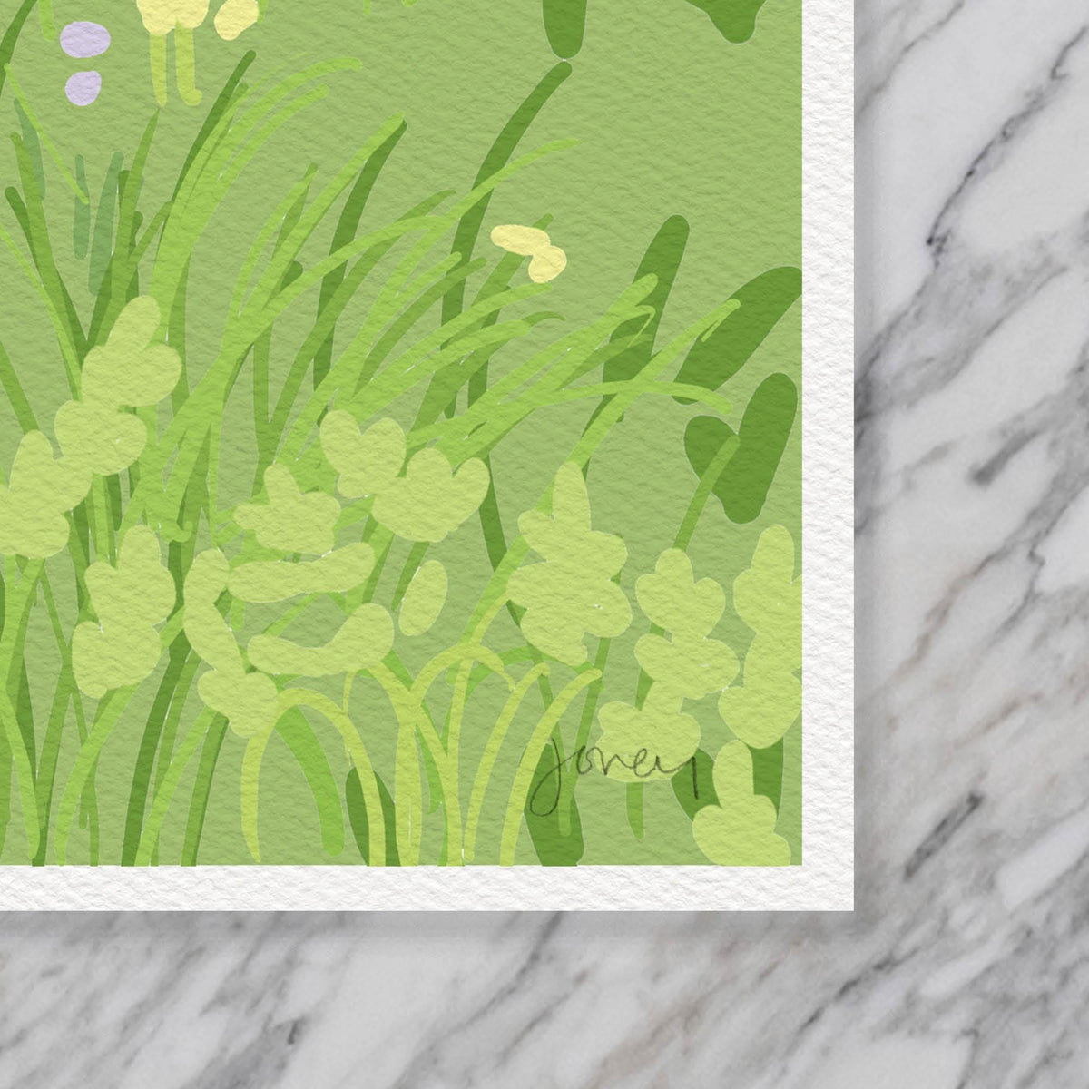 Bunny in the Grass Signed Art Print - 130307