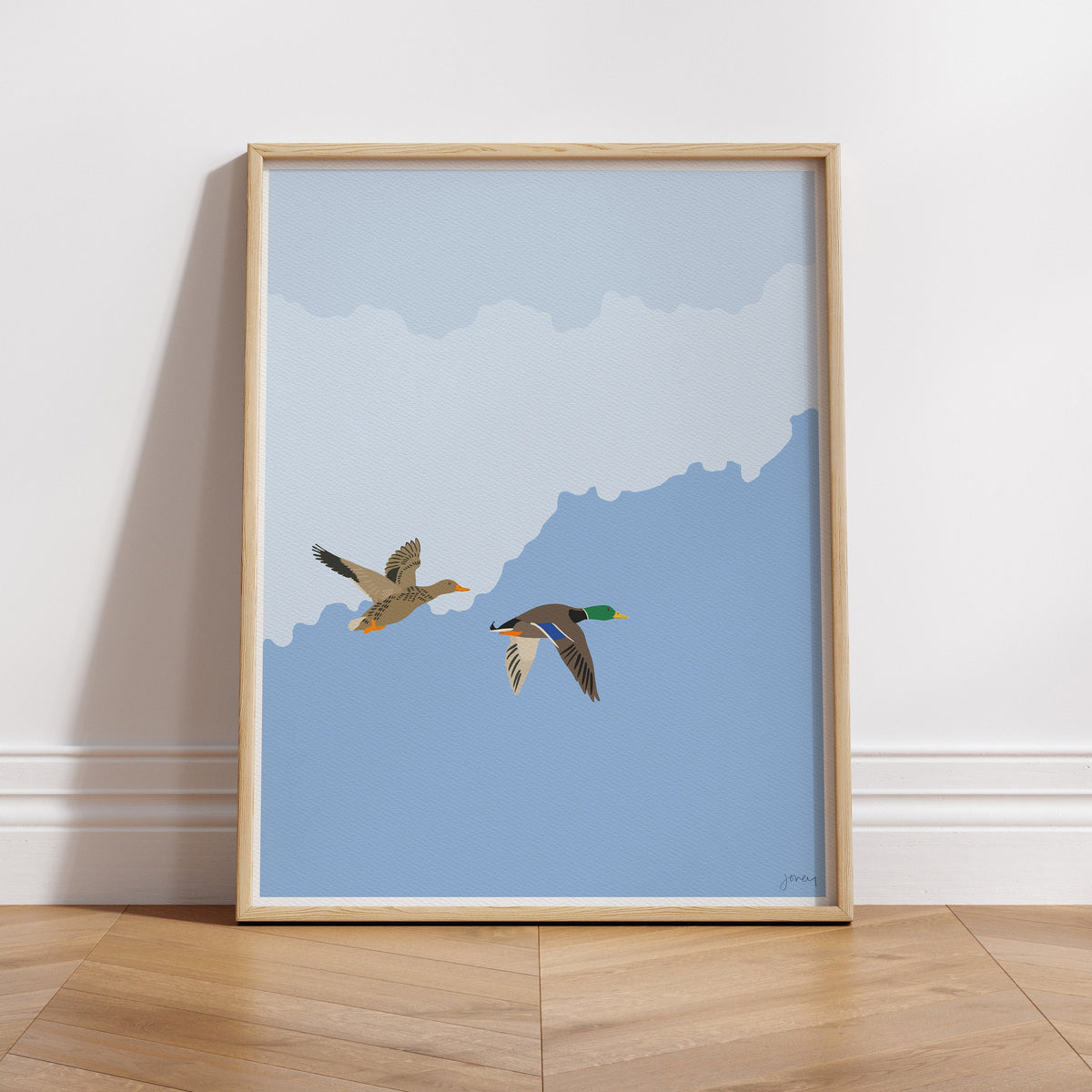 Pair of Mallards Signed Art Print - 231119