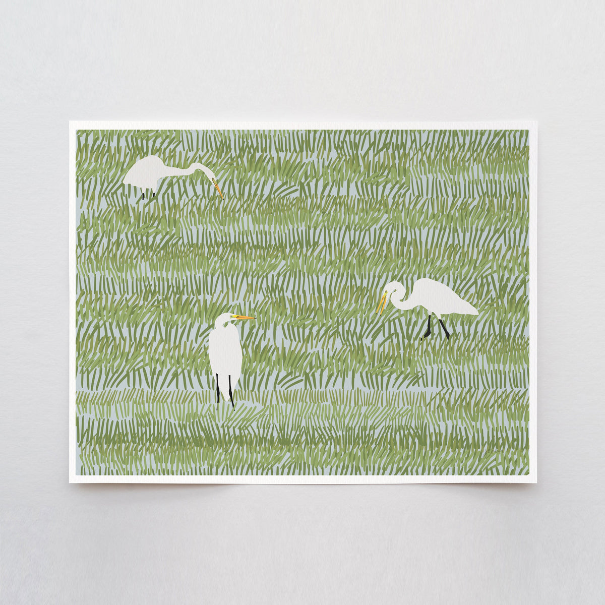 Great Egrets Signed Art Print - 220402