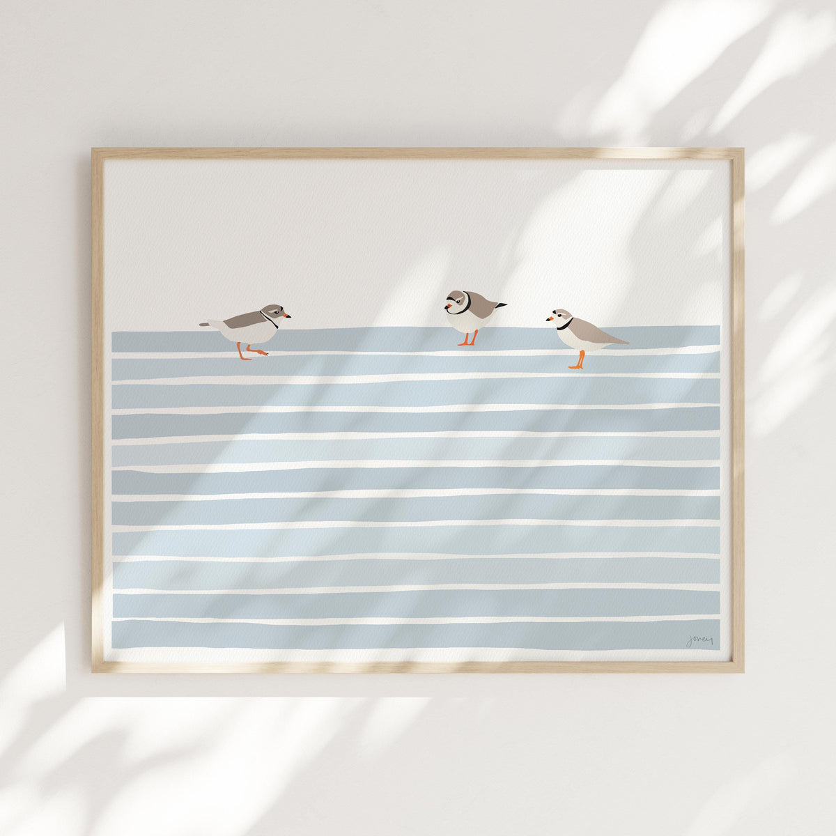 Piping Plovers Signed Art Print - 250608