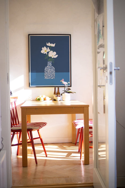 Cosmos Flowers Art Print - Unframed or Framed - 220525