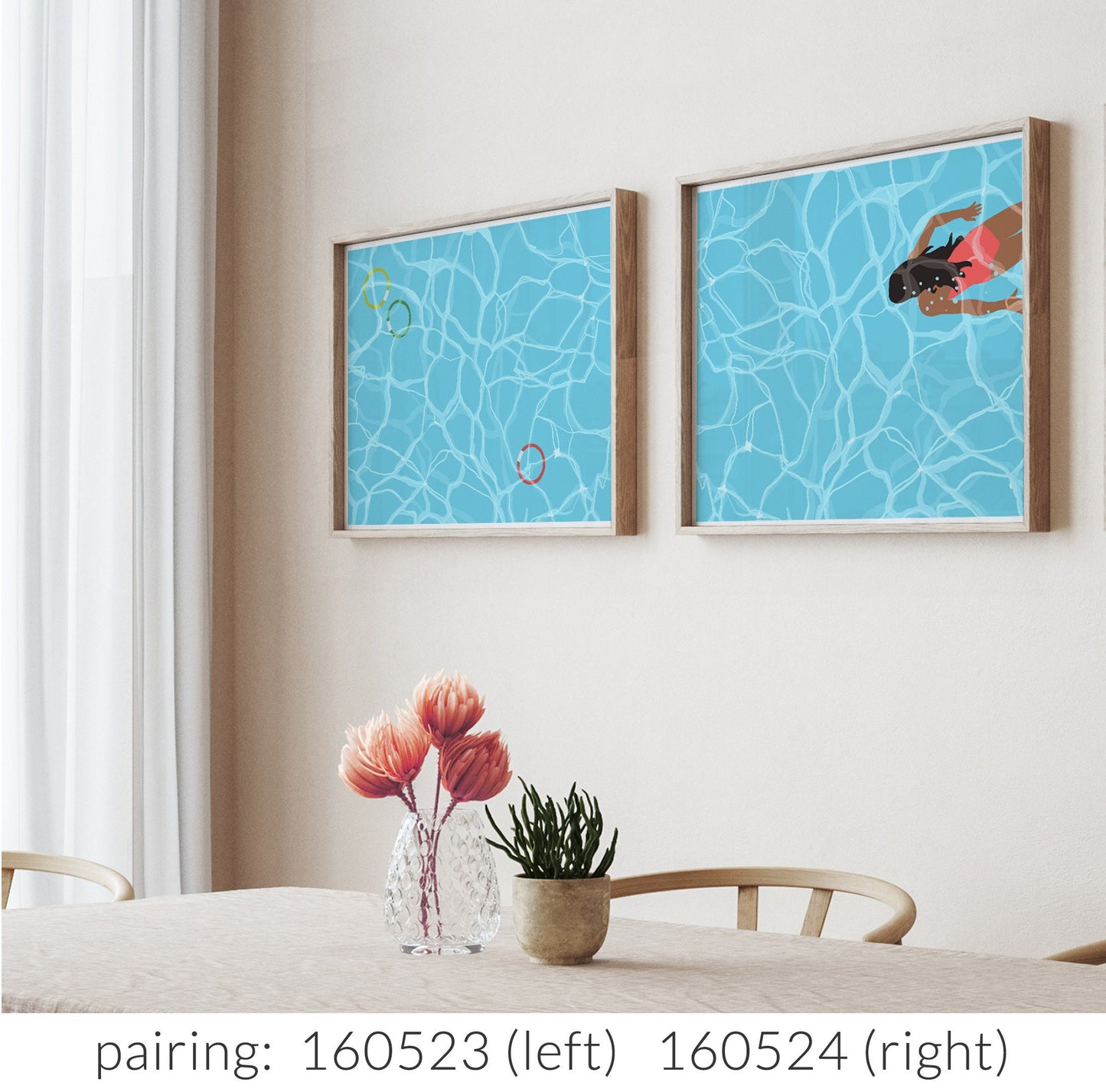 Girl Swimming Art Print - Unframed or Framed - 160524