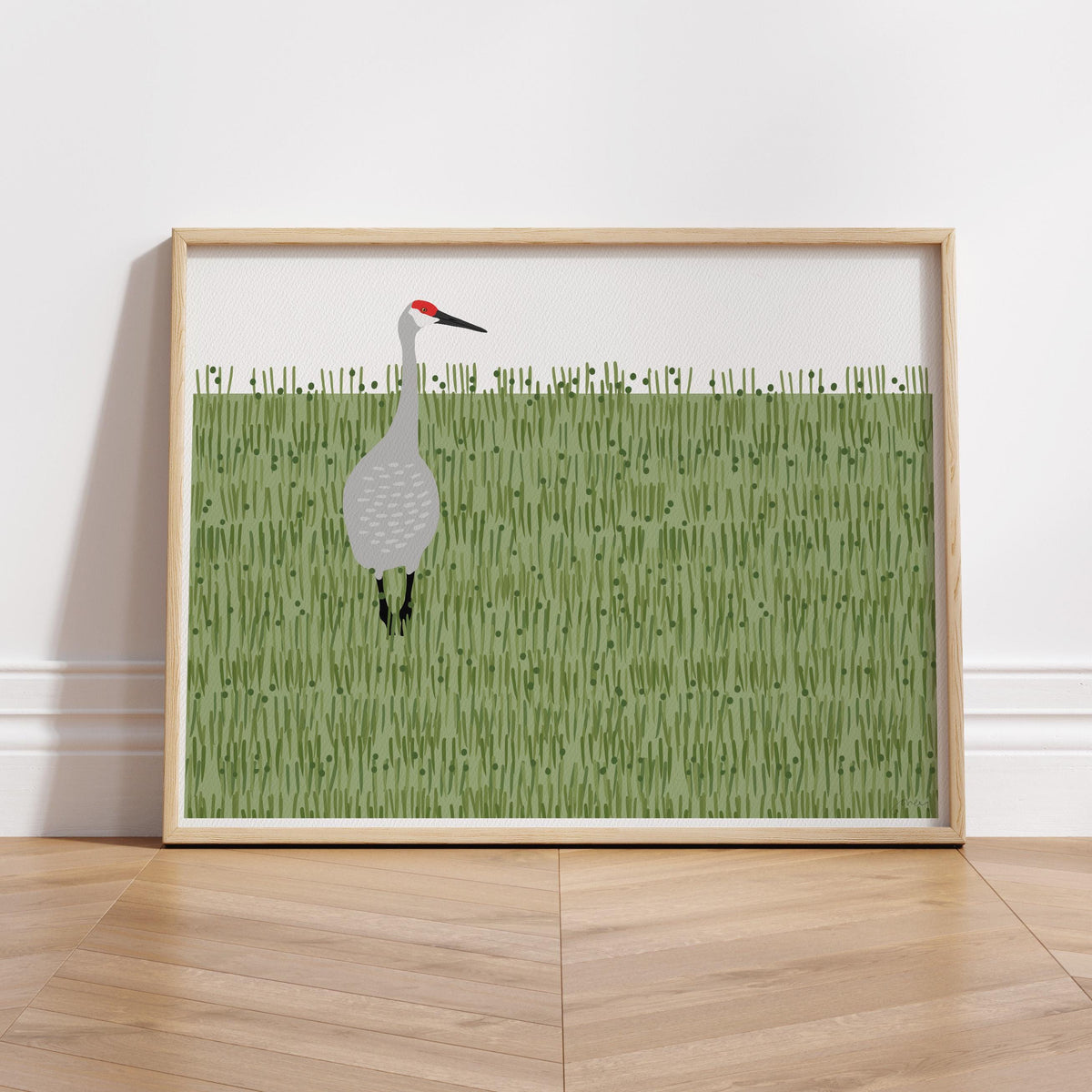 Sandhill Crane Signed Art Print - 241117