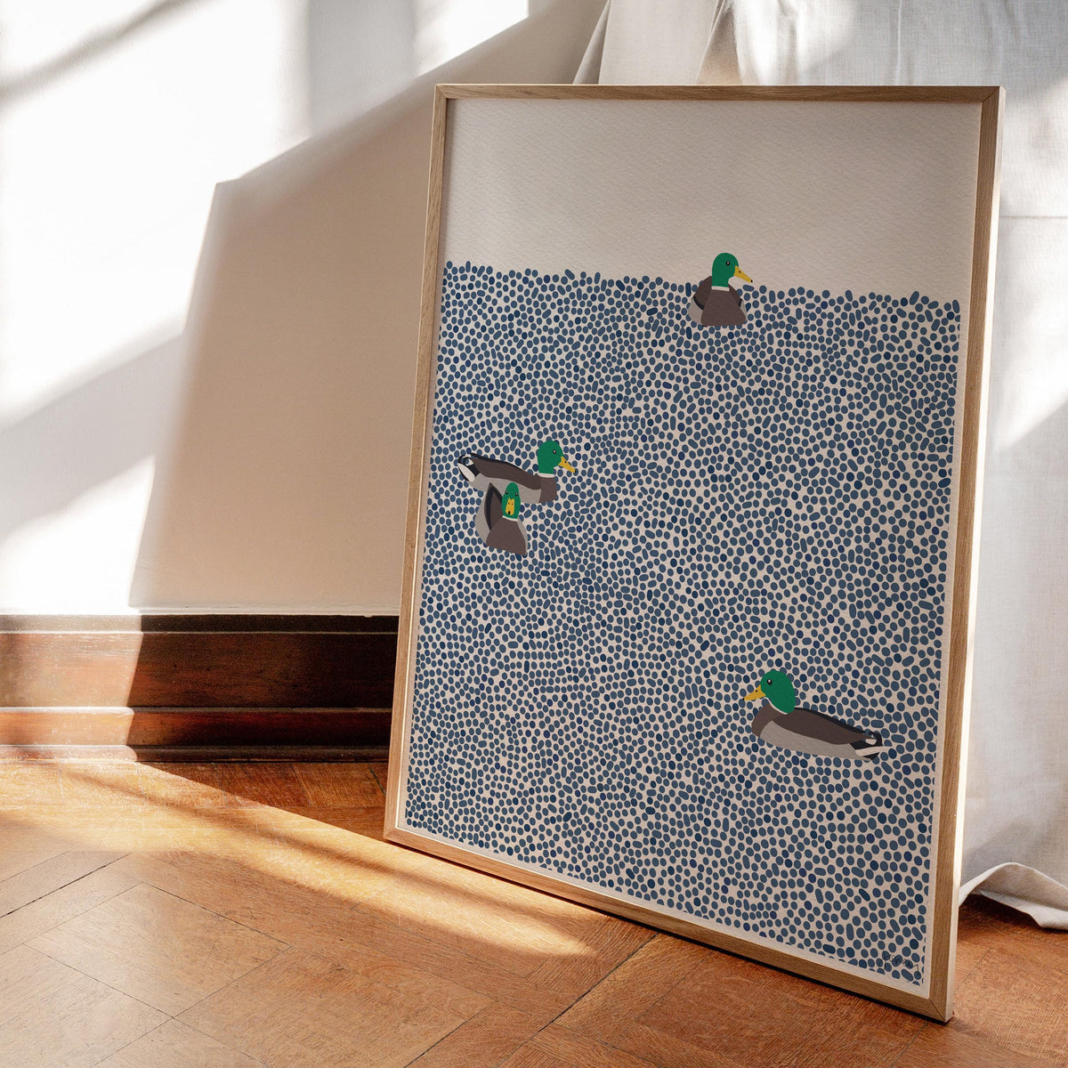 Mallards Swimming Signed Art Print - 231001