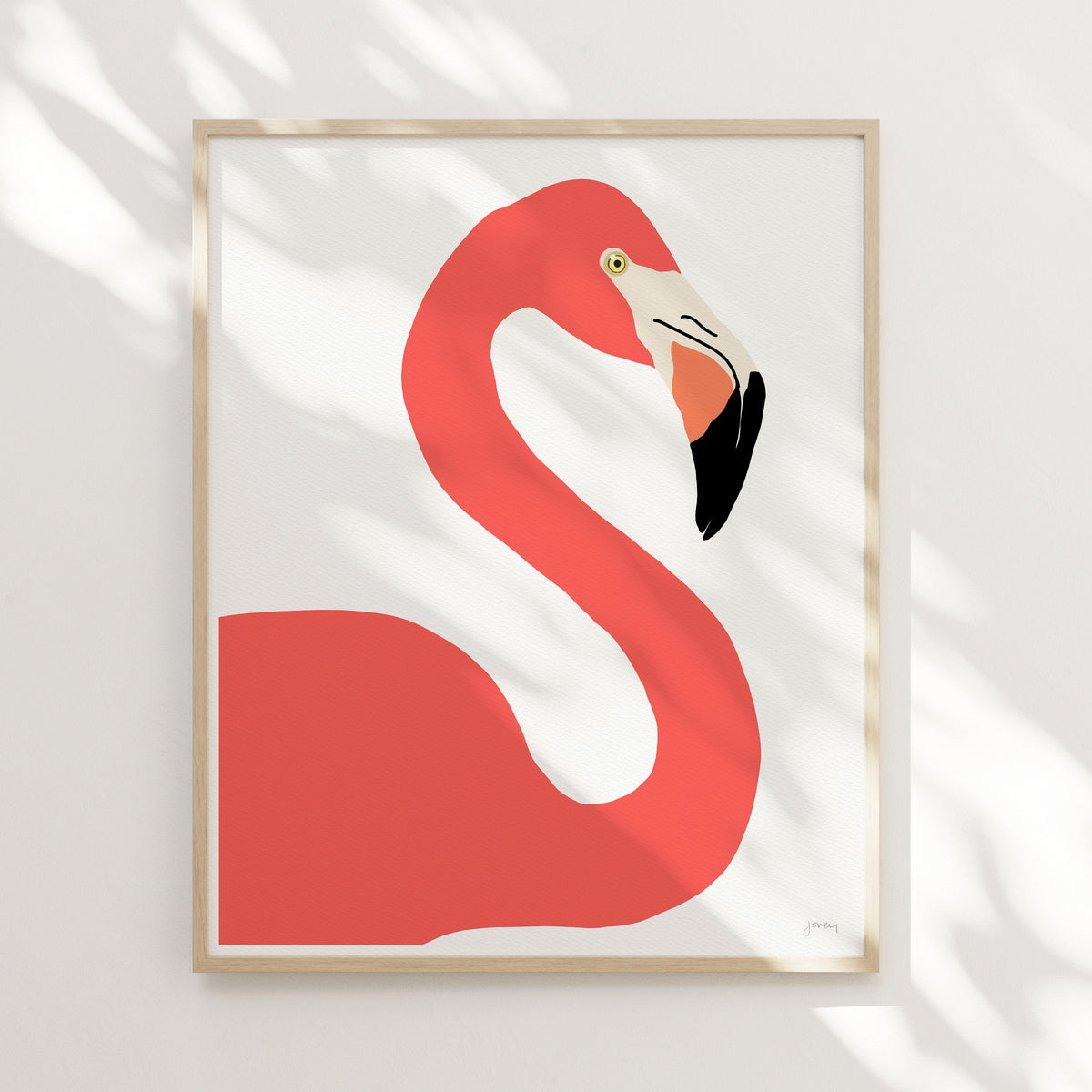 Flamingo Neck Signed Art Print - 120319
