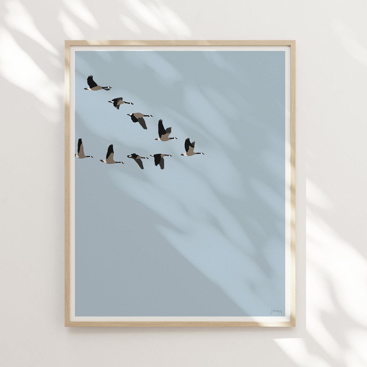 Migrating Geese Signed Art Print - 160102