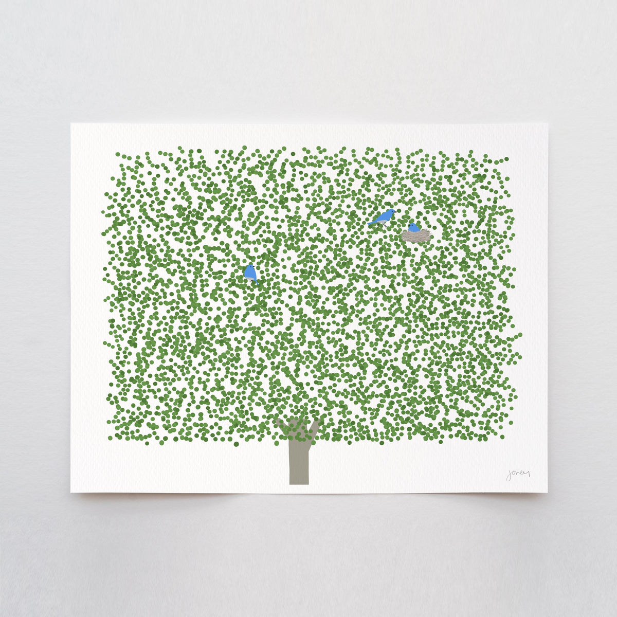 Summer Maple Landscape Signed Art Print - 250326