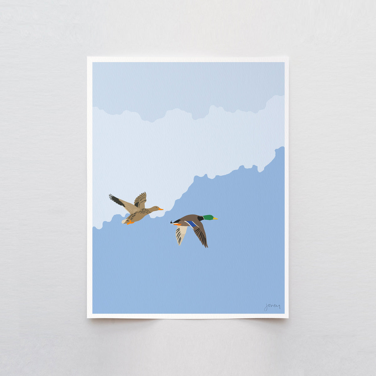 Pair of Mallards Signed Art Print - 231119
