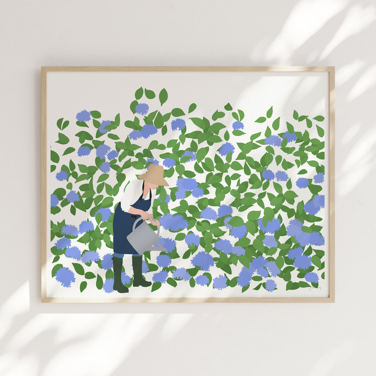 Hydrangea Garden Signed Art Print - 230827