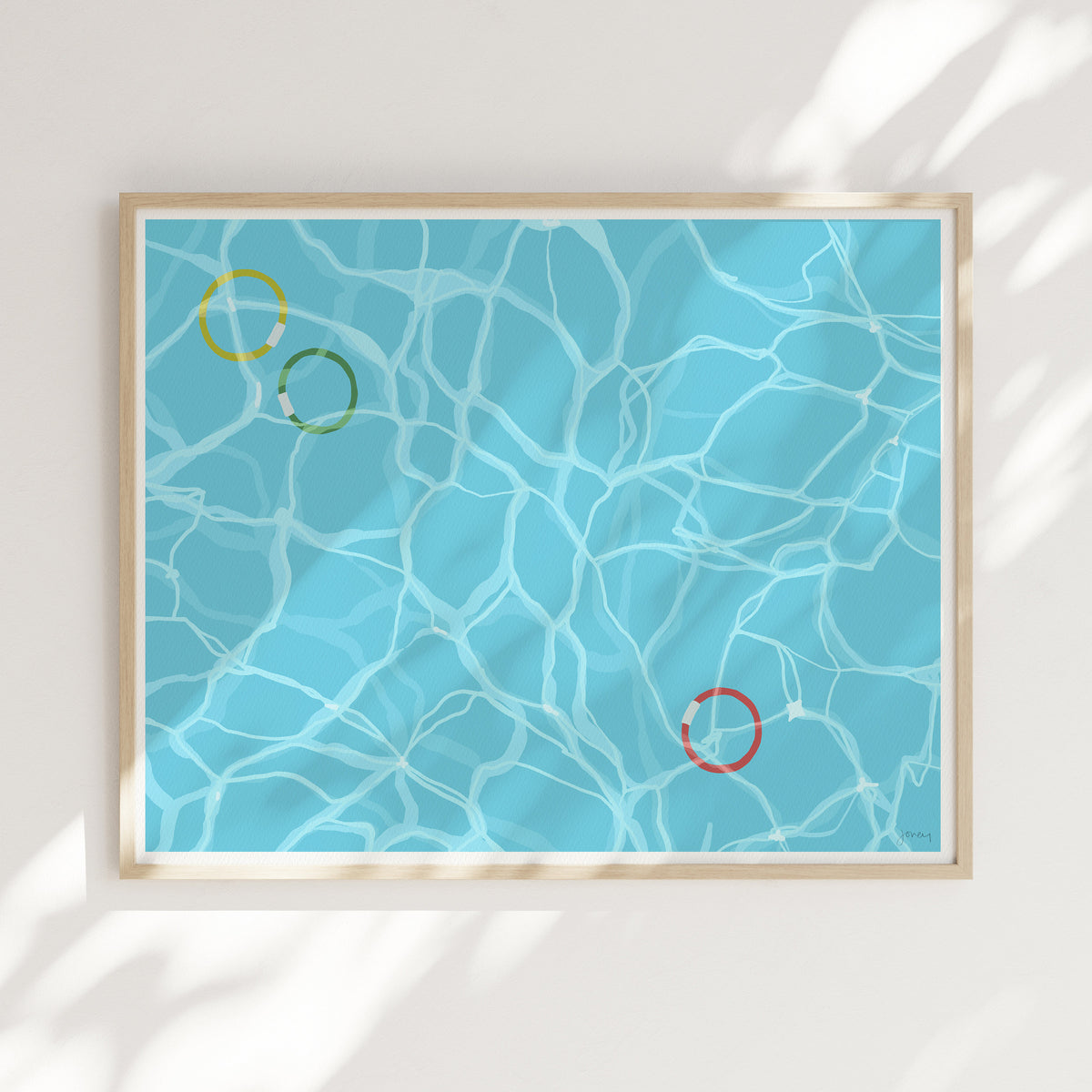 Dive Rings Signed Art Print - 160523