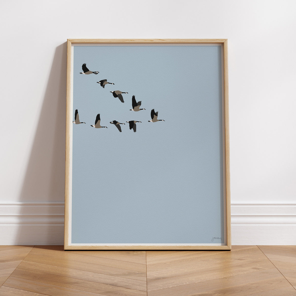Migrating Geese Signed Art Print - 160102