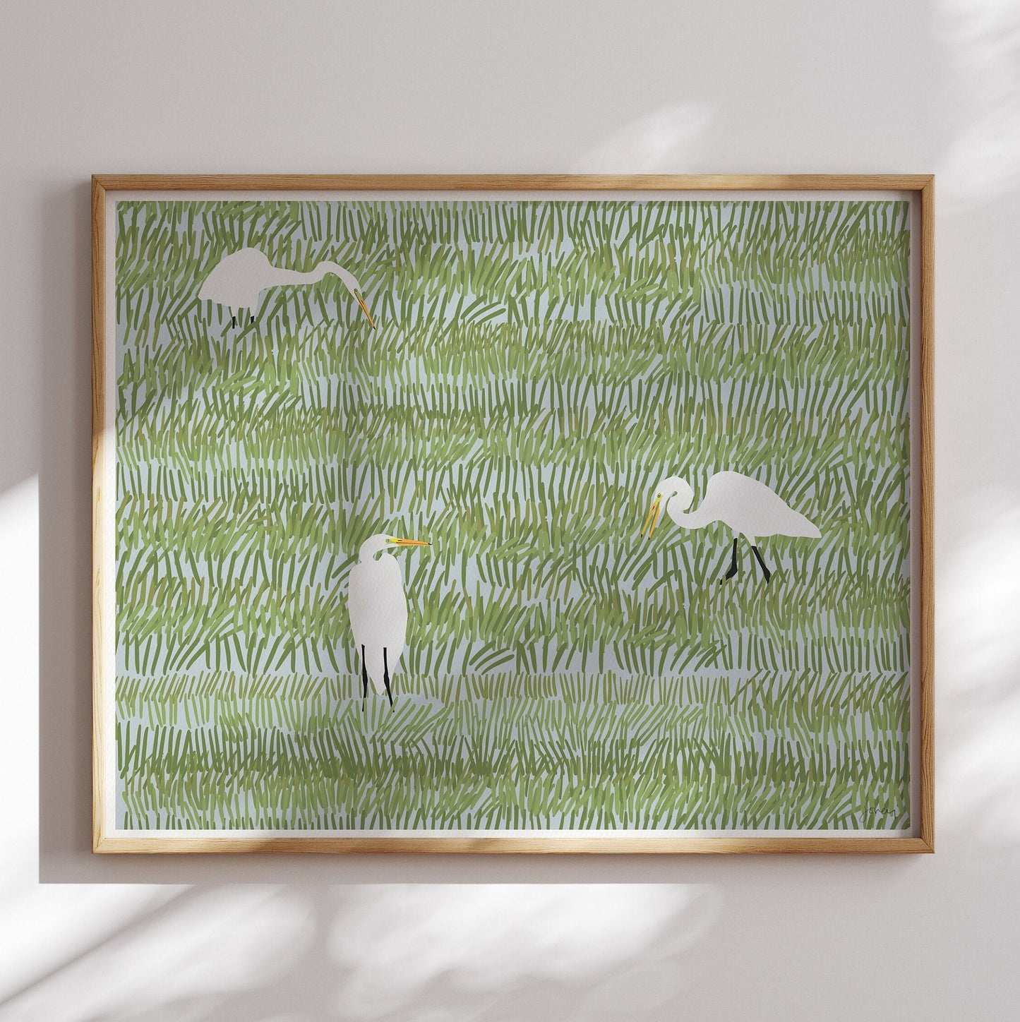 Great Egrets Art Print - Unframed or Framed - 220402