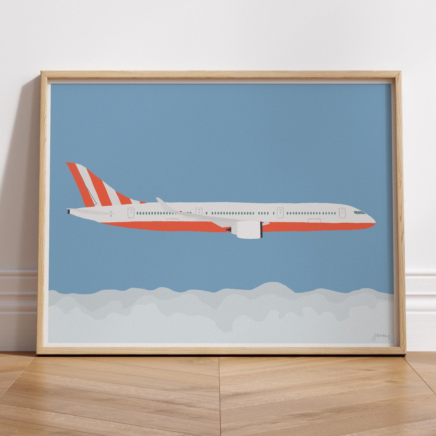 Plane in the Clouds Art Print - Unframed or Framed - 160125